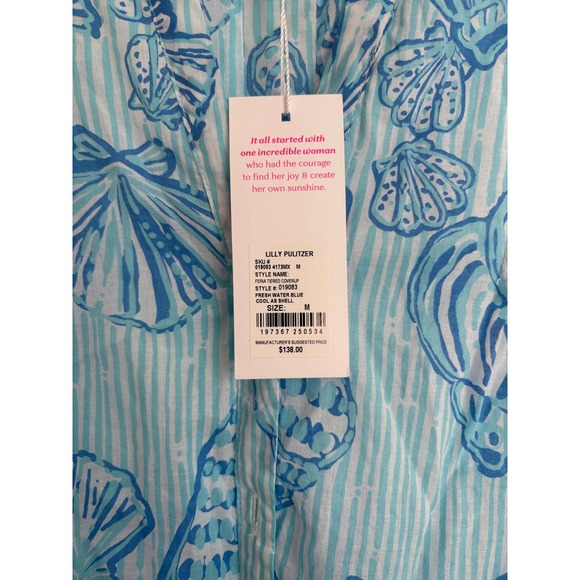 NWT Lilly Pulitzer Cool As Shell Feria Tiered CoverUp Swim Vacation Beach Resort - Picture 5 of 7